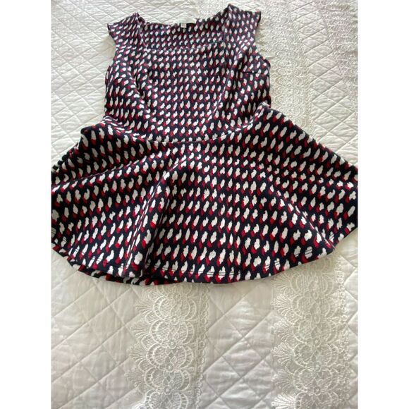 Eri + Ali Peplum Top Red, Blue White Knit Size XS - Picture 7 of 11